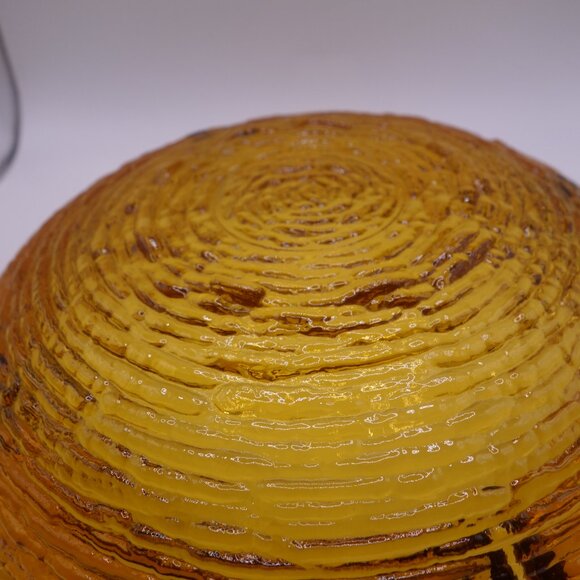 Amber Color Glass Ash Tray - Picture 7 of 12